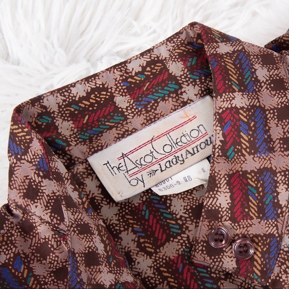 The Ascot Collection by Lady Arrow Vintage Checkered Button Down - Picture 5 of 8
